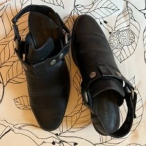 Indigo Open Back Back Motorcycle Booties Size 7.5. Nice Condition!